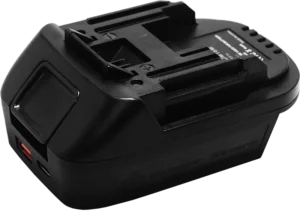 Adapter voor het aansluiten van Milwaukee accu's op vacuümpompen.
