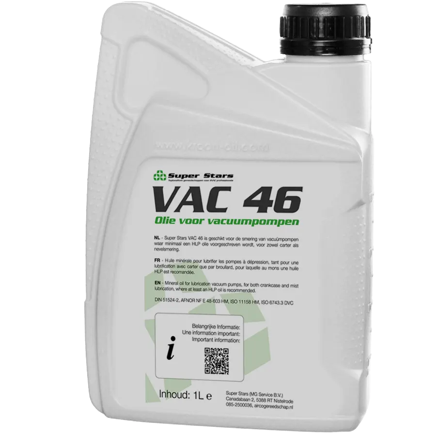 VAC46 vacuumpompolie, olie speciaal voor gebruik in Super Stars vacuumpompen