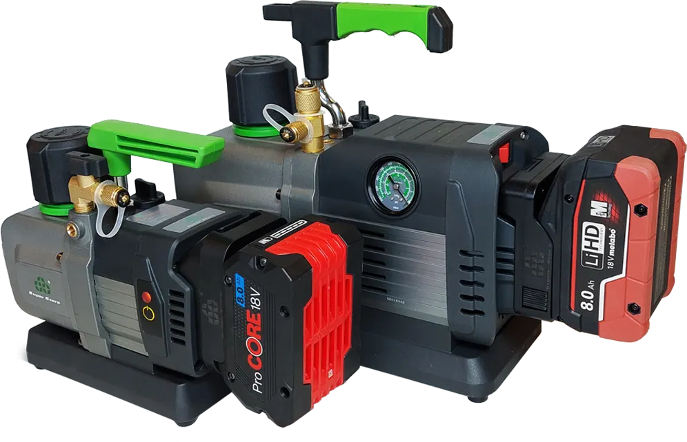 Dankzij de accu verloopadapter gebruik je onze accu vacuümpompen naast Makita accu's ook op accu's van Bosch, Metabo en Milwaukee!