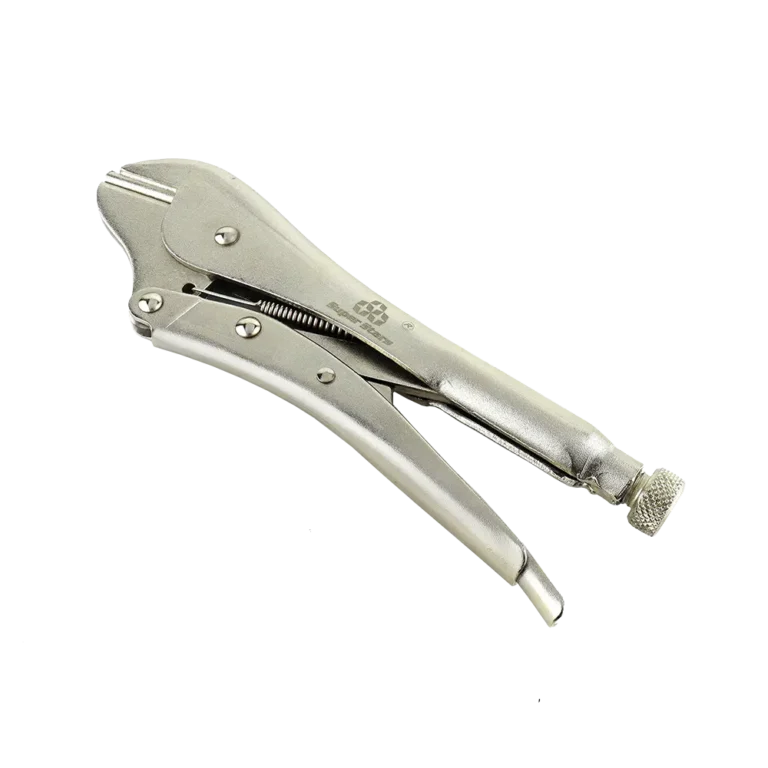 Knijptang met speciaal gevormde bekken voor het dichtknijpen van koelleidingen vervaardigd uit hoogwaardig, warmtebehandeld gelegeerd staal voor optimale sterkte en duurzaamheid. Instelbare druk, makkelijke ontgrendelingstrigger. Eenvoudige instelling Adapter M 1/4” - F 5/16” meegeleverd