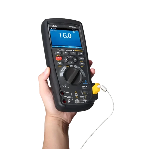 6 CEM Multimeters DT-9989 multimeter met oscilloscoop In Etui